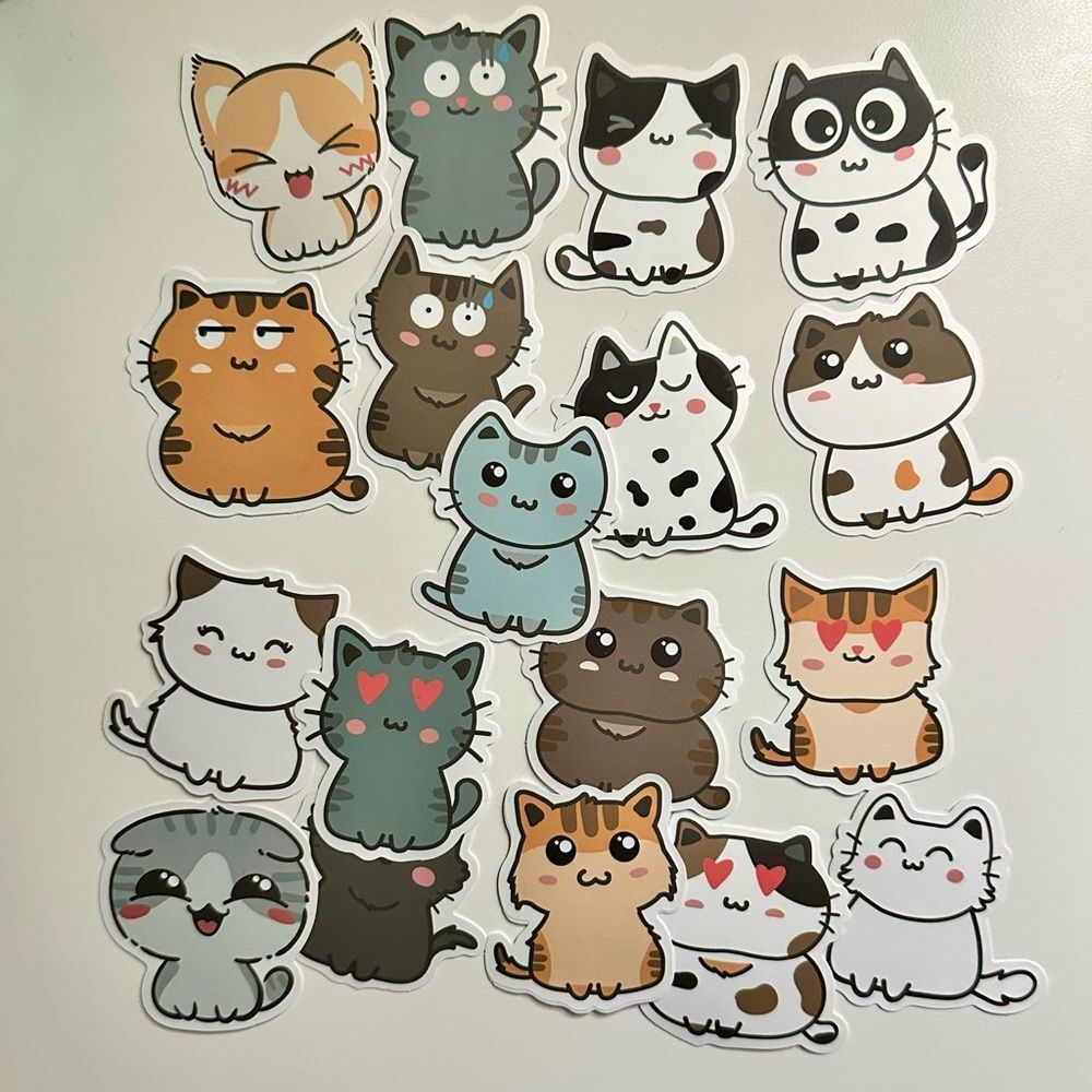 Cute Cartoon Cat Stickers - Picture 2 of 4